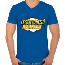 PRINTFASHION Legénybúcsú alakulat - Férfi V-nyakú póló - Királykék férfi póló