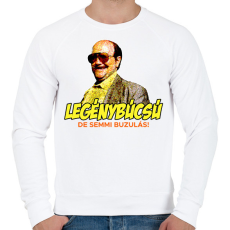 PRINTFASHION Legénybúcsú, de semmi buzulás - Férfi pulóver - Fehér