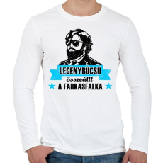 PRINTFASHION Legénybúcsú Farkasfalka - Férfi hosszú ujjú póló - Fehér