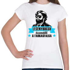 PRINTFASHION Legénybúcsú Farkasfalka - Női póló - Fehér