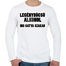PRINTFASHION Legénybúcsú - Férfi hosszú ujjú póló - Fehér