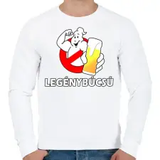 PRINTFASHION Legénybúcsú - Férfi pulóver - Fehér férfi pulóver, kardigán