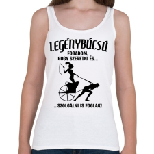 PRINTFASHION Legénybúcsú - fogadalom - Női atléta - Fehér női trikó