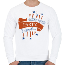 PRINTFASHION Legénybúcsú folyamatban - Férfi pulóver - Fehér férfi pulóver, kardigán