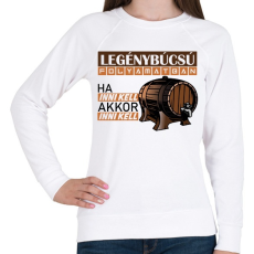 PRINTFASHION legénybúcsú folyamatban - Női pulóver - Fehér