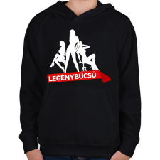 PRINTFASHION Legénybúcsú - Gyerek kapucnis pulóver - Fekete gyerek pulóver, kardigán