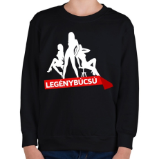 PRINTFASHION Legénybúcsú - Gyerek pulóver - Fekete