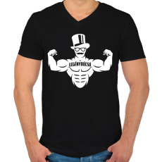 PRINTFASHION Legénybúcsú gyúrósoknak 2 - Férfi V-nyakú póló - Fekete