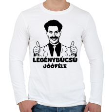 PRINTFASHION Legénybúcsú jóféle - Férfi hosszú ujjú póló - Fehér