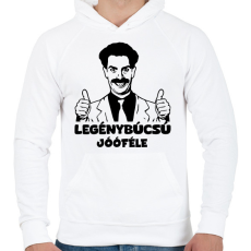 PRINTFASHION Legénybúcsú jóféle - Férfi kapucnis pulóver - Fehér