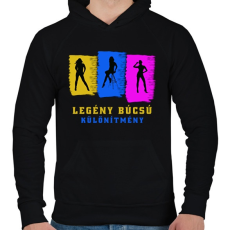 PRINTFASHION Legénybúcsú különítmény - Férfi kapucnis pulóver - Fekete