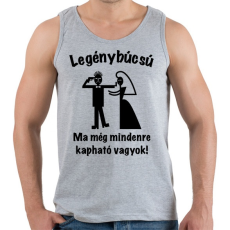PRINTFASHION Legénybúcsú - ma még mindenre kapható vagyok 1 - Férfi atléta - Sport szürke