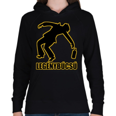 PRINTFASHION Legénybúcsú - Női kapucnis pulóver - Fekete