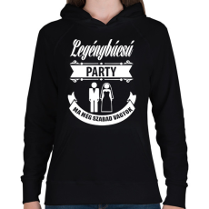 PRINTFASHION Legénybúcsú - Női kapucnis pulóver - Fekete