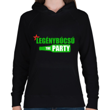 PRINTFASHION Legénybúcsú - Női kapucnis pulóver - Fekete női pulóver, kardigán