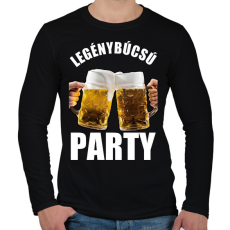 PRINTFASHION LEGÉNYBÚCSÚ PARTY  - Férfi hosszú ujjú póló - Fekete