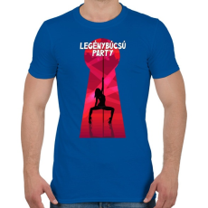 PRINTFASHION Legénybúcsú party - Férfi póló - Királykék