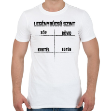 PRINTFASHION Legénybúcsú szint - Férfi póló - Fehér