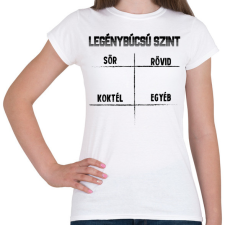 PRINTFASHION Legénybúcsú szint - Női póló - Fehér női póló