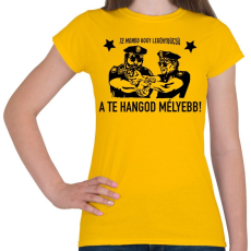 PRINTFASHION Legénybúcsú sztárok - Női póló - Sárga