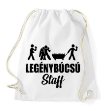 PRINTFASHION Legenybúcsú Team Staff - Sportzsák, Tornazsák - Fehér tornazsák
