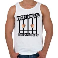 PRINTFASHION LEGÉNYBÚCSÚ UTOLSÓ NAP SZABADON - Férfi atléta - Fehér