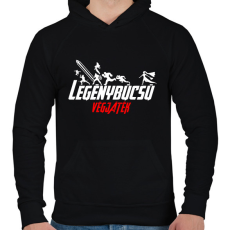 PRINTFASHION Legénybúcsú végjáték 2 - Férfi kapucnis pulóver - Fekete