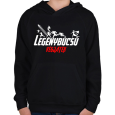 PRINTFASHION Legénybúcsú végjáték 2 - Gyerek kapucnis pulóver - Fekete