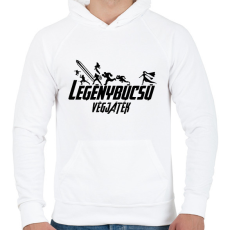 PRINTFASHION Legénybúcsú végjáték - Férfi kapucnis pulóver - Fehér