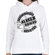 PRINTFASHION LEGÉNYBÚCSÚS ALKESZ BRIGÁD - Női kapucnis pulóver - Fehér női pulóver, kardigán
