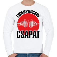 PRINTFASHION Legénybúcsús csapat - Férfi pulóver - Fehér