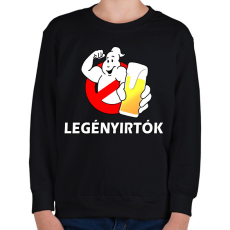 PRINTFASHION Legényirtok - Gyerek pulóver - Fekete