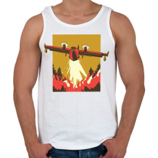 PRINTFASHION Légi oltás - Férfi atléta - Fehér