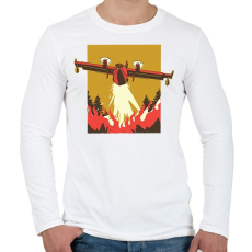 PRINTFASHION Légi oltás - Férfi hosszú ujjú póló - Fehér