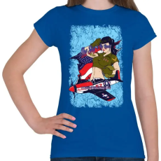 PRINTFASHION Légierő - Női póló - Királykék
