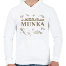 PRINTFASHION Legizgalmasabb munka - Régész - Férfi kapucnis pulóver - Fehér férfi pulóver, kardigán