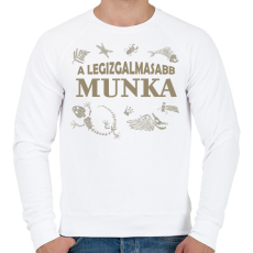 PRINTFASHION Legizgalmasabb munka - Régész - Férfi pulóver - Fehér