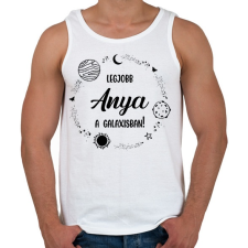 PRINTFASHION Legjobb anya a galaxisban - Férfi atléta - Fehér atléta, trikó