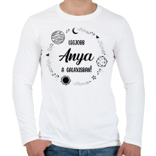 PRINTFASHION Legjobb anya a galaxisban - Férfi hosszú ujjú póló - Fehér férfi póló