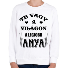 PRINTFASHION Legjobb anya - Gyerek pulóver - Fehér gyerek pulóver, kardigán