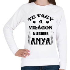 PRINTFASHION Legjobb anya  - Női pulóver - Fehér