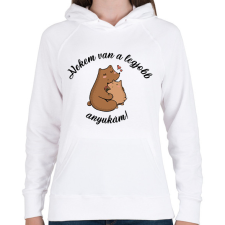 PRINTFASHION Legjobb anyuka - Női kapucnis pulóver - Fehér női pulóver, kardigán