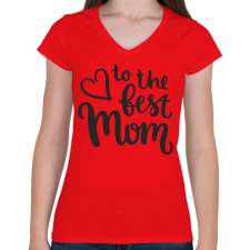 PRINTFASHION Legjobb Anyuka - Női V-nyakú póló - Piros női póló
