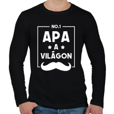PRINTFASHION Legjobb Apa a világon - Férfi hosszú ujjú póló - Fekete