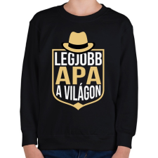 PRINTFASHION Legjobb apa a világon - Gyerek pulóver - Fekete gyerek pulóver, kardigán