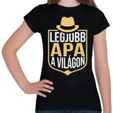 PRINTFASHION Legjobb apa a világon - Női póló - Fekete női póló