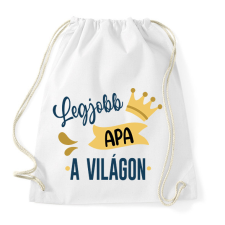PRINTFASHION Legjobb apa a világon - Sportzsák, Tornazsák - Fehér tornazsák