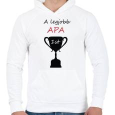 PRINTFASHION legjobb apa - Férfi kapucnis pulóver - Fehér