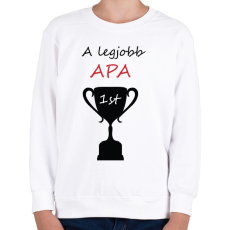 PRINTFASHION legjobb apa - Gyerek pulóver - Fehér