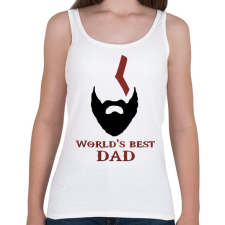 PRINTFASHION Legjobb Apa - Női atléta - Fehér női trikó